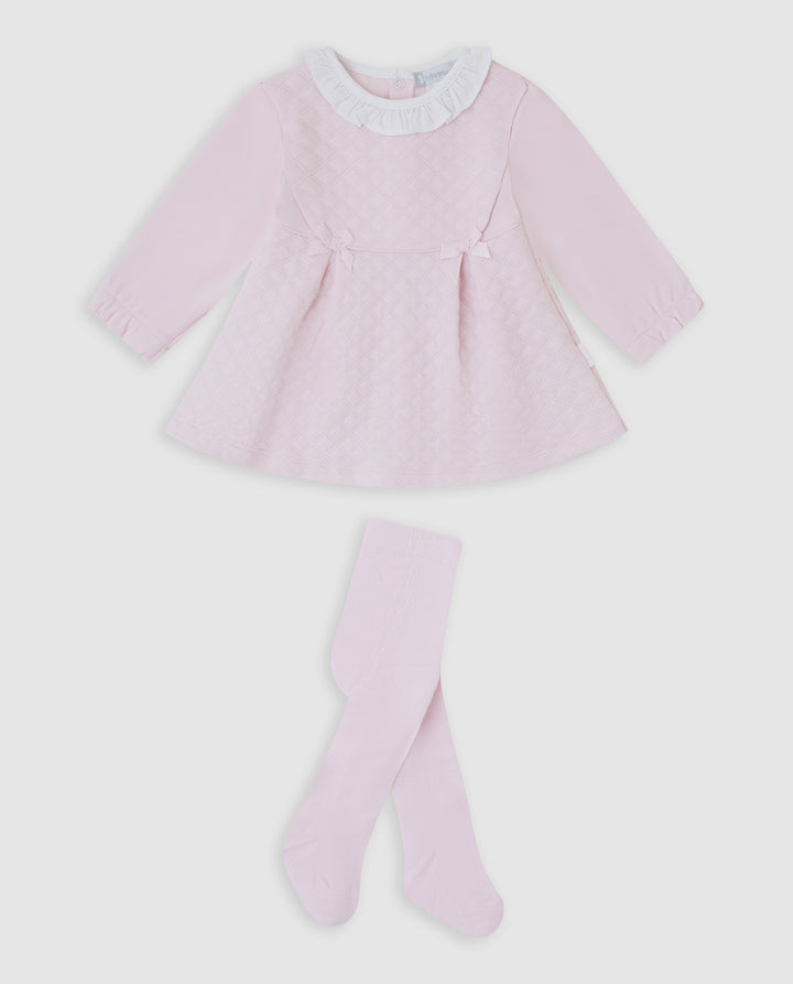VESTIDO PÉTALO ACOLCHADO CON LEOTARDOS BEBÉ