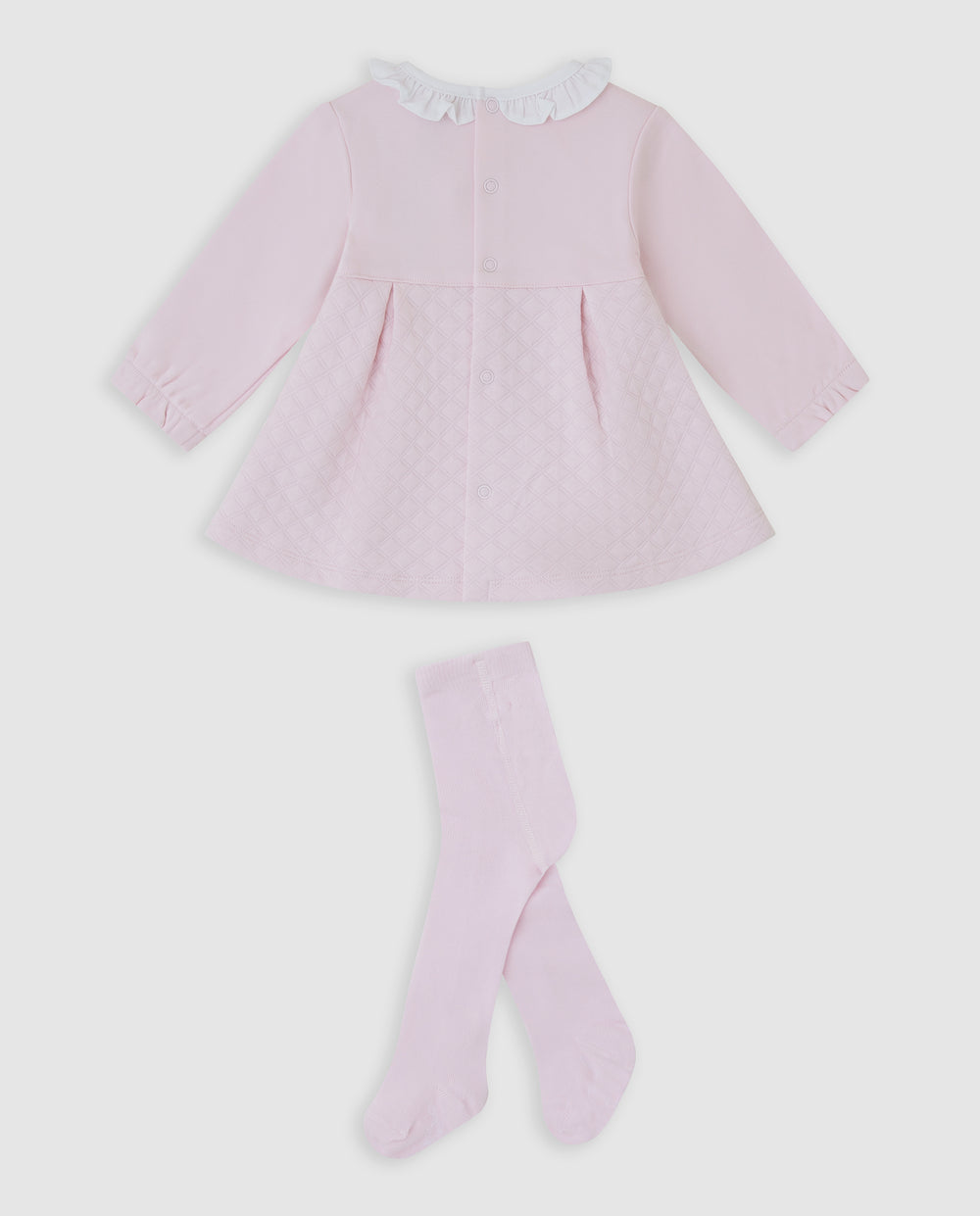 VESTIDO PÉTALO ACOLCHADO CON LEOTARDOS BEBÉ