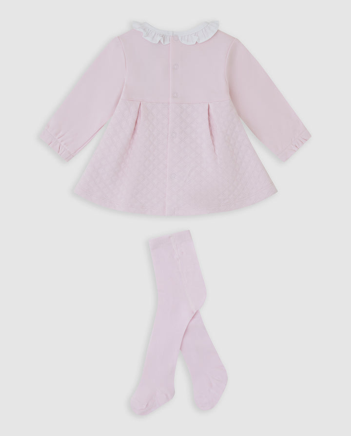 VESTIDO PÉTALO ACOLCHADO CON LEOTARDOS BEBÉ