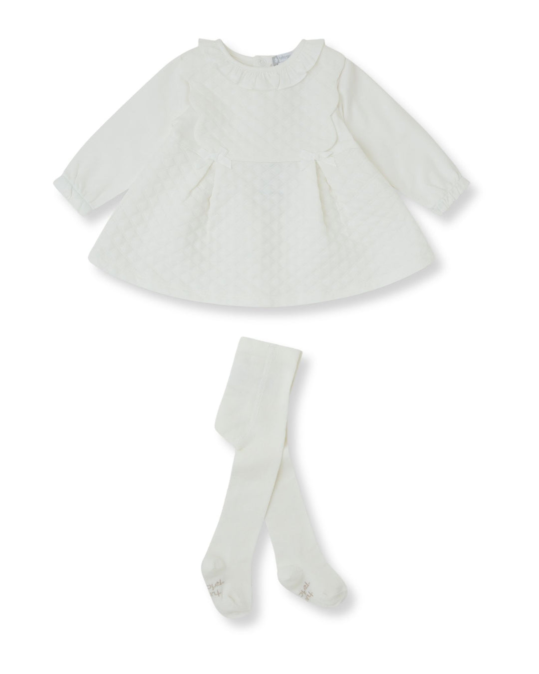 VESTIDO BLANCO ACOLCHADO CON LEOTARDOS