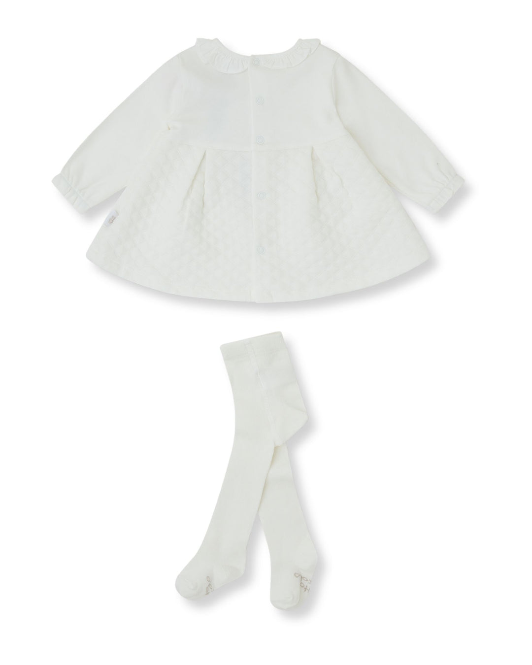 VESTIDO BLANCO ACOLCHADO CON LEOTARDOS