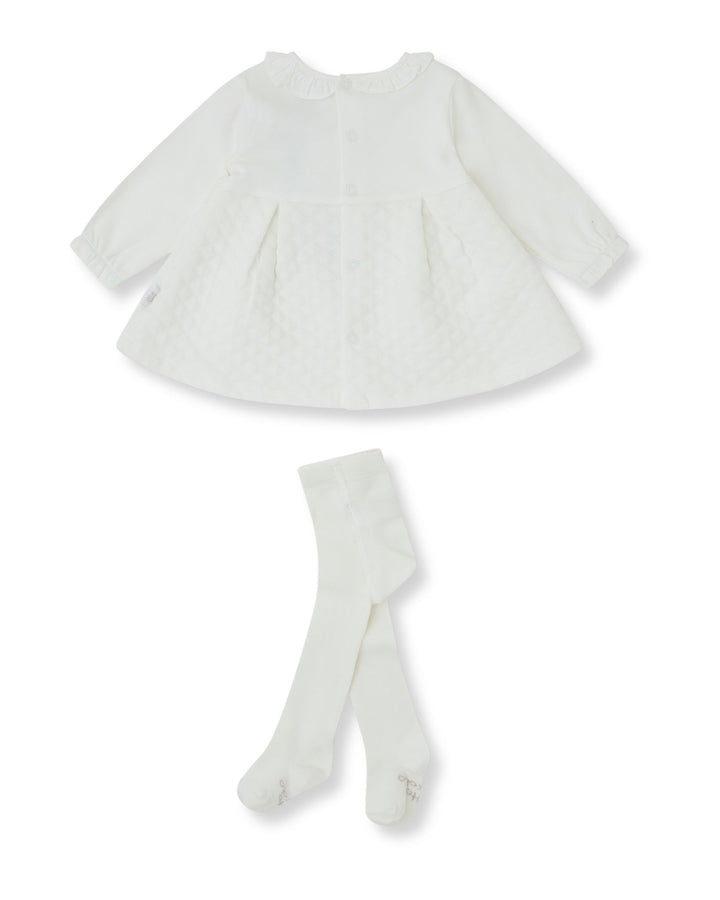 VESTIDO BLANCO ACOLCHADO CON LEOTARDOS