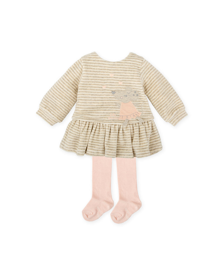 VESTIDO PÉTALO CON LEOTARDOS