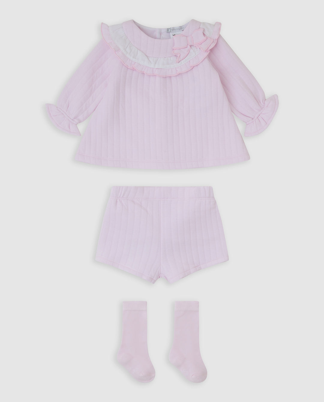 VESTIDO ACOLCHADO ROSA CON CALCETINES