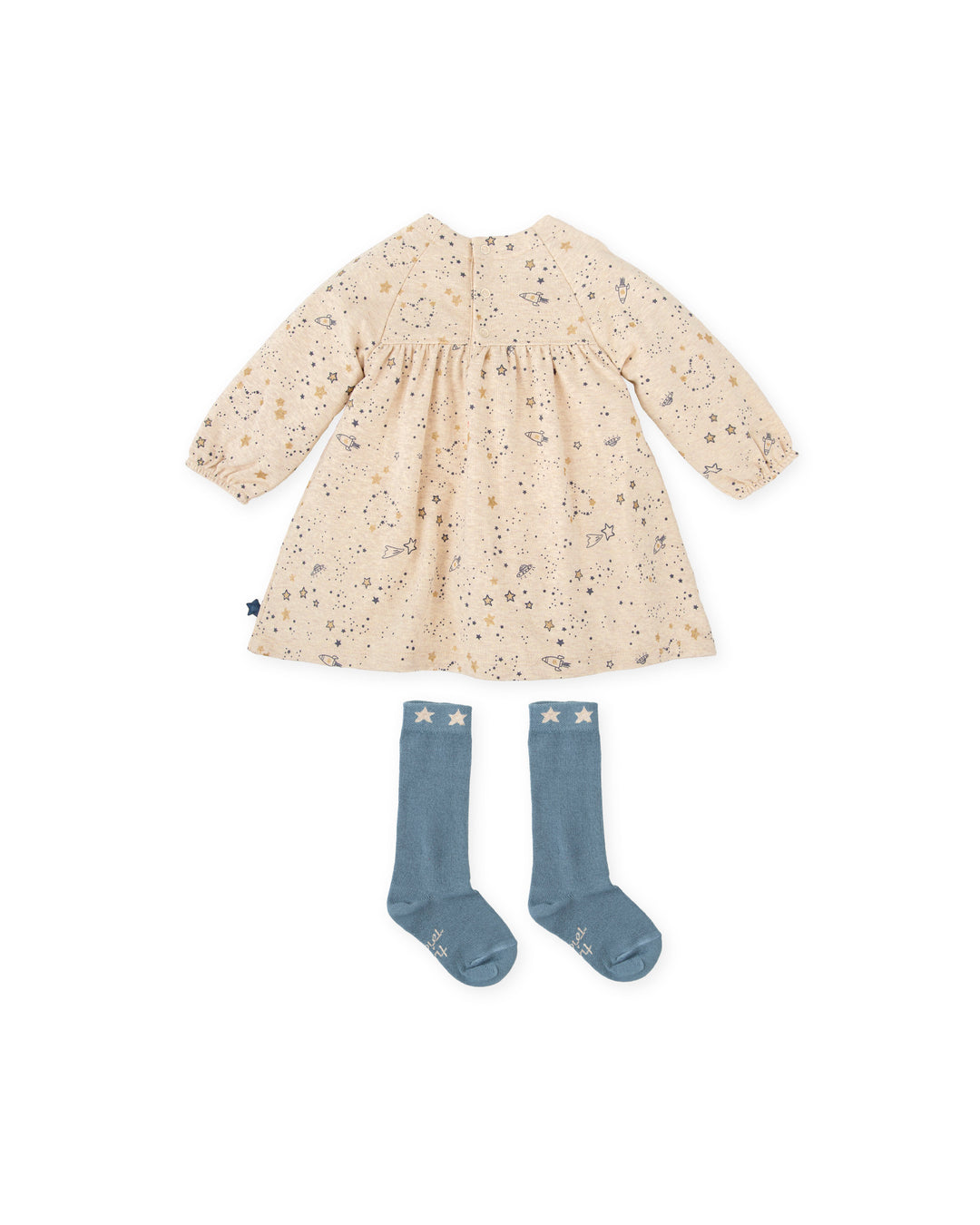 VESTIDO CRUDO CON CALCETINES