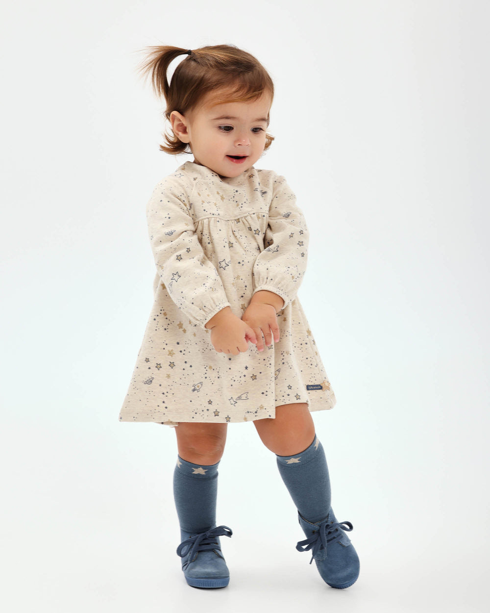 VESTIDO CRUDO CON CALCETINES