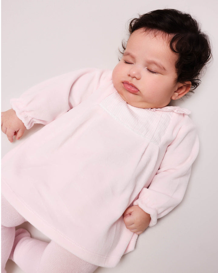 VESTIDO ROSA CON LEOTARDOS