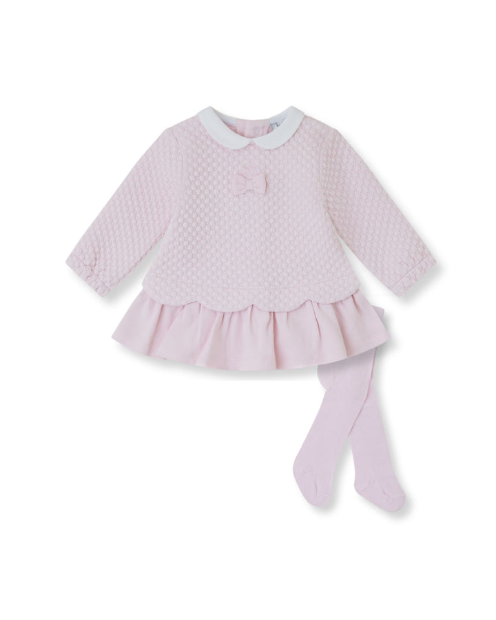 VESTIDO ROSA ACOLCHADO CON LEOTARDOS