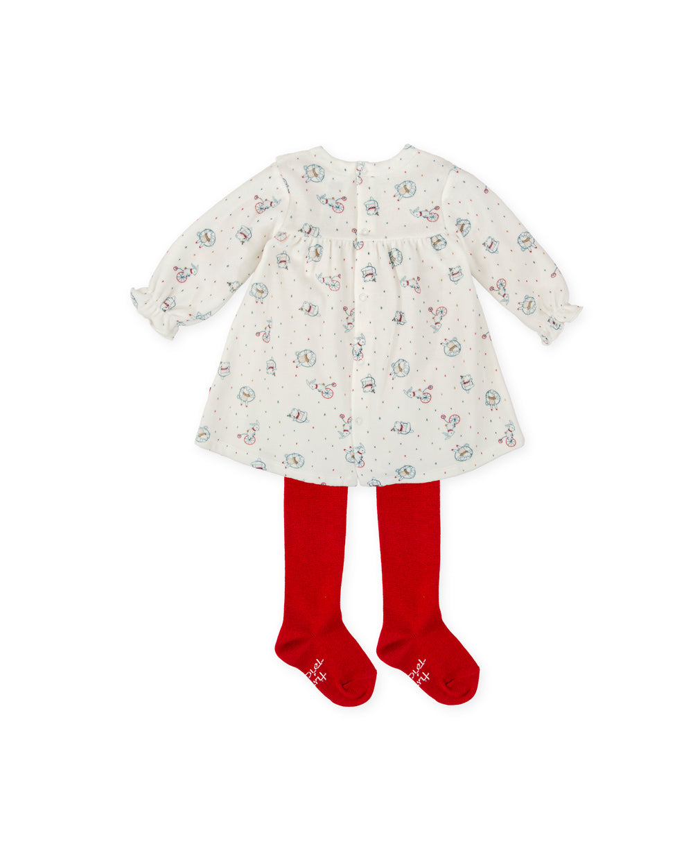 VESTIDO BLANCO CON LEOTARDOS