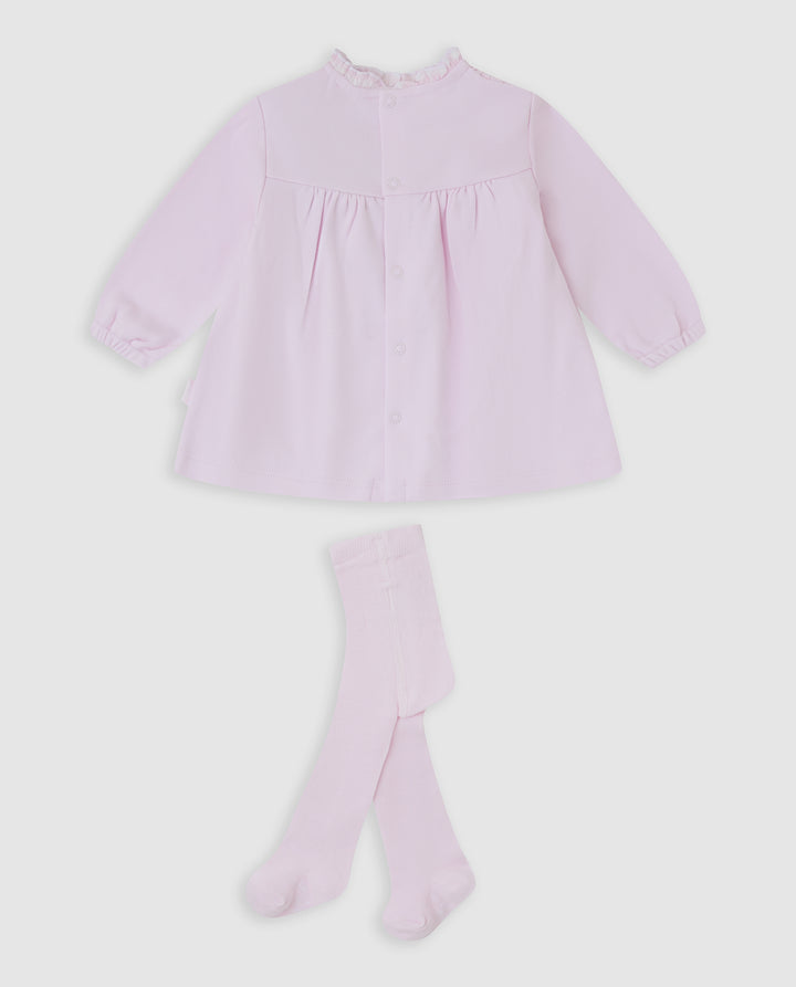 VESTIDO ROSA CON LEOTARDOS BEBÉ
