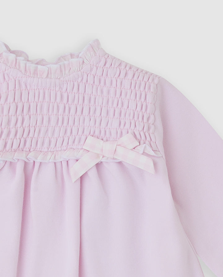VESTIDO ROSA CON LEOTARDOS BEBÉ