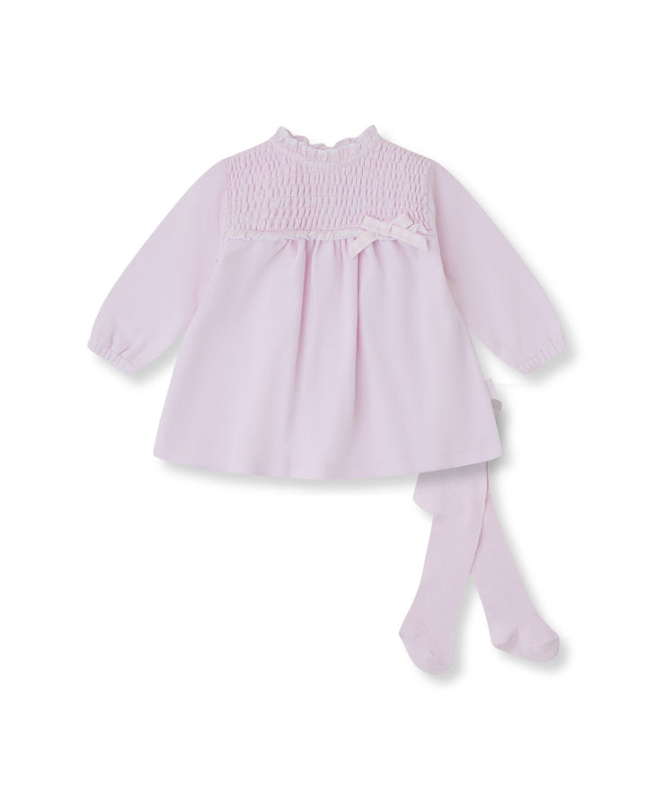 VESTIDO ROSA CON LEOTARDOS