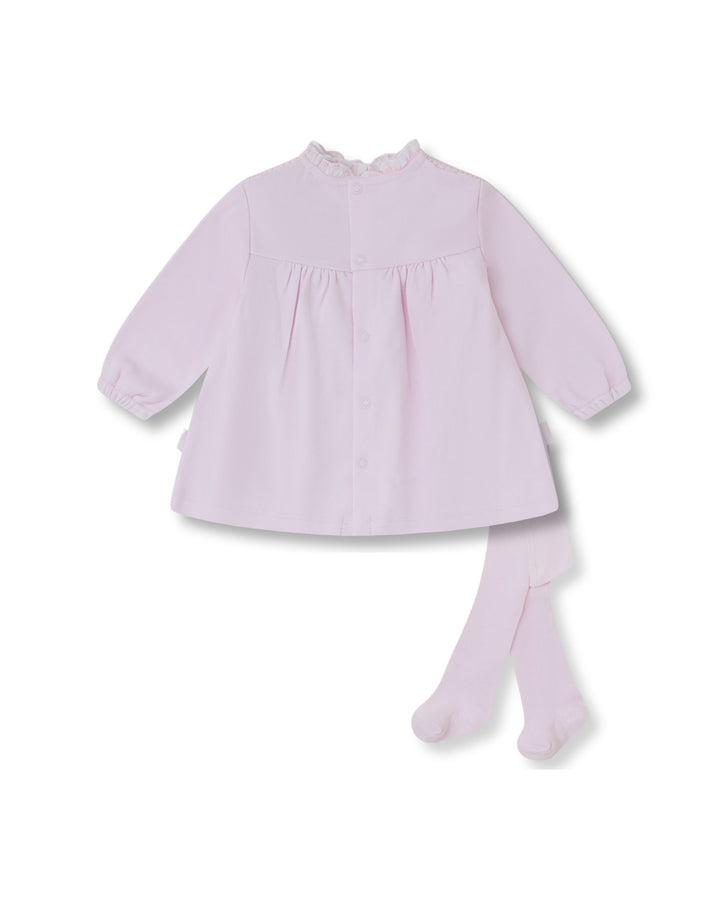 VESTIDO ROSA CON LEOTARDOS