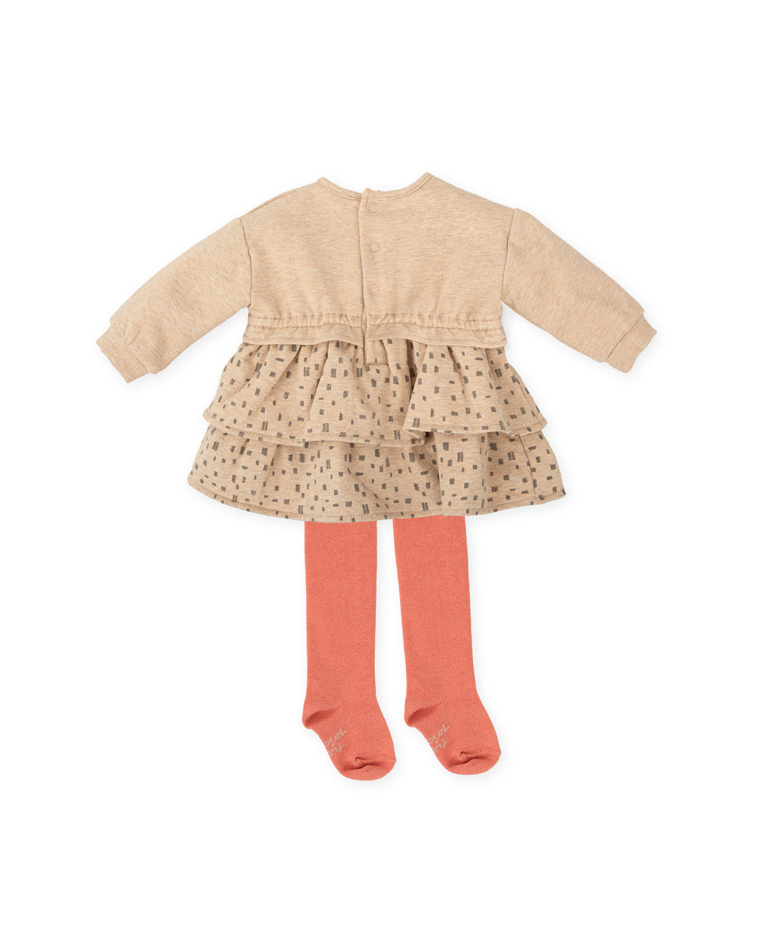 Abito sabbia volpe con collant