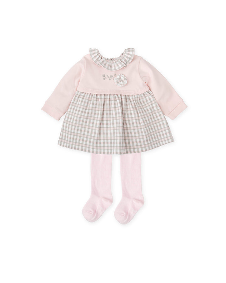 VESTIDO ROSA CON LEOTARDOS
