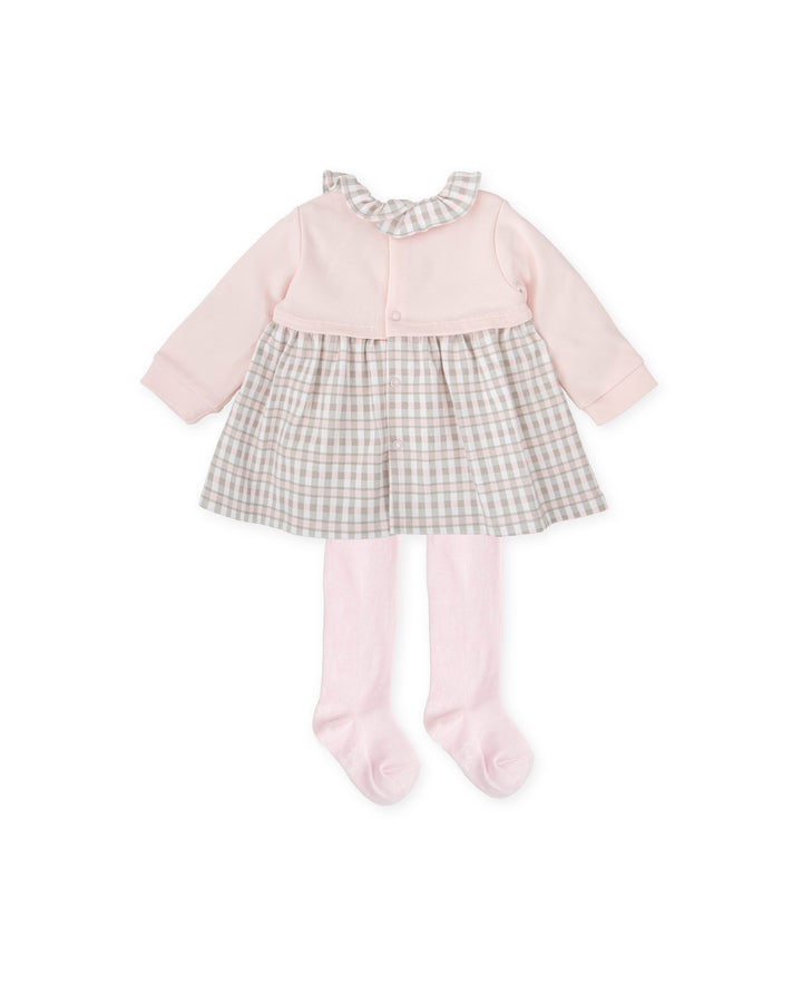 VESTIDO ROSA CON LEOTARDOS