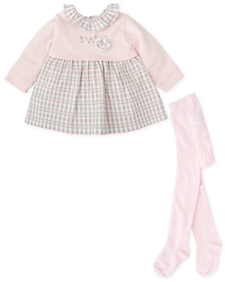 VESTIDO ROSA CON LEOTARDOS