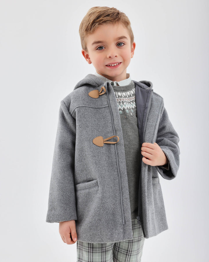 GREY CLOTH COAT