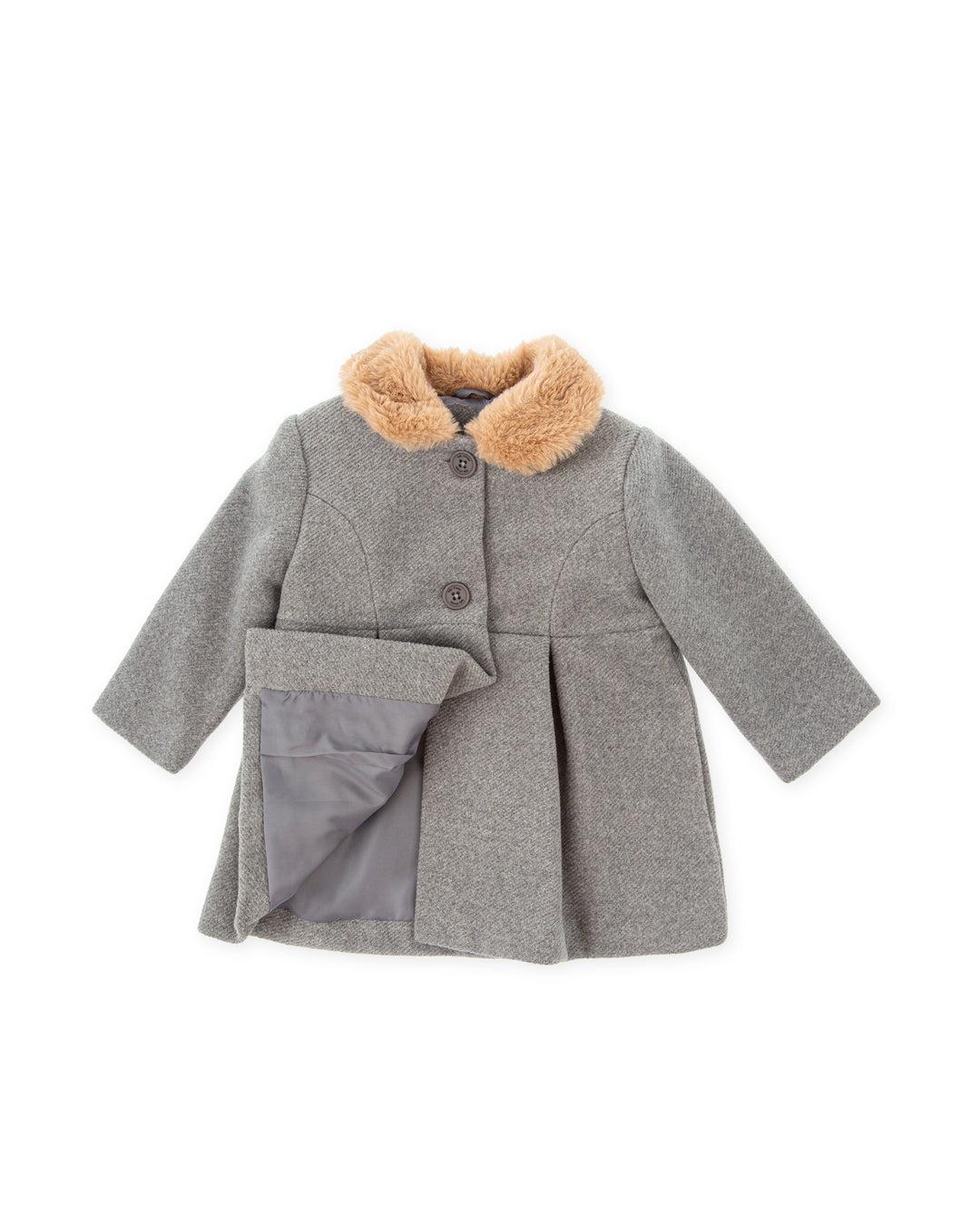 ABRIGO PAÑO GRIS