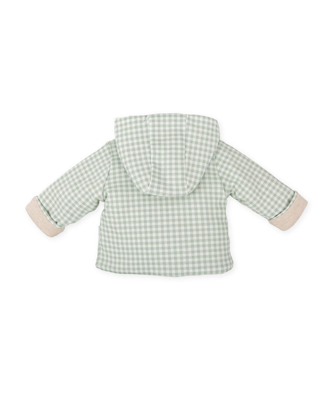 AQUAMARINE CHECKERED JACKED WITH HOOD