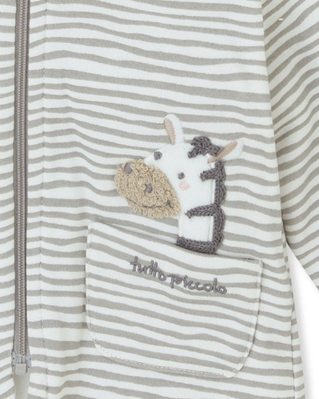 CHAQUETÓN GRIS RAYAS