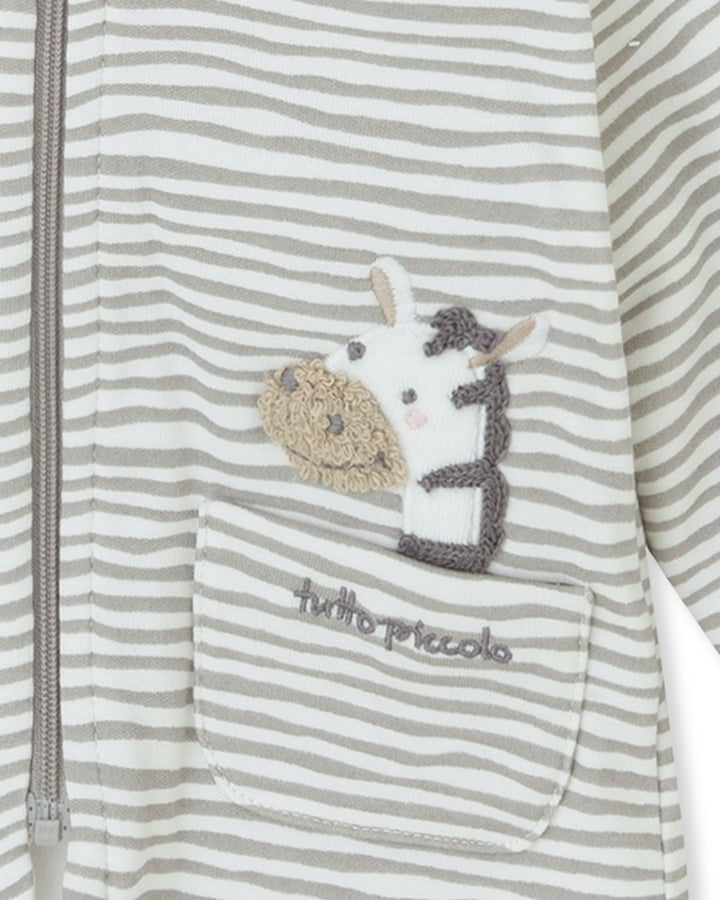 CHAQUETÓN GRIS RAYAS