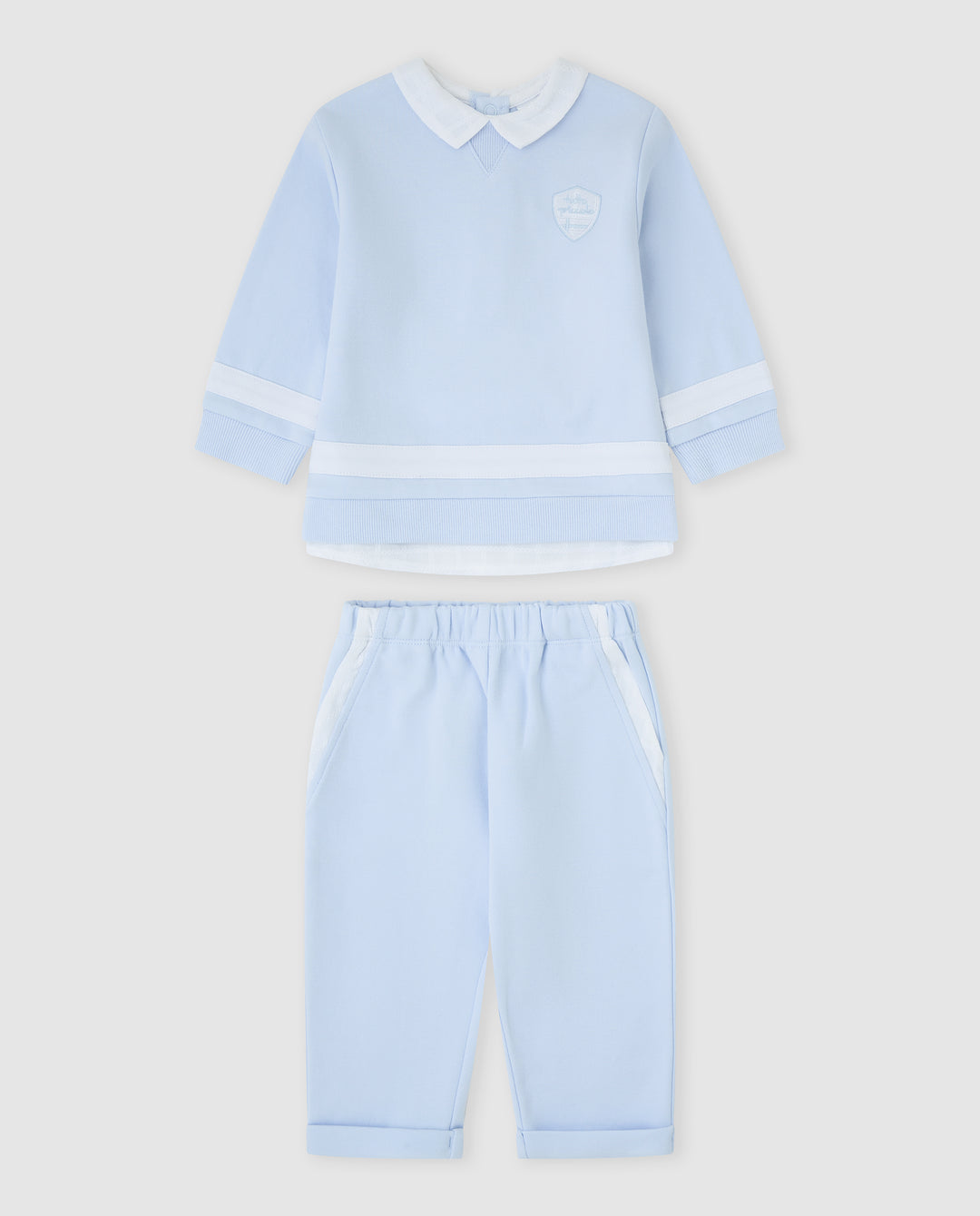 CONJUNTO 2 PZAS. RAYA AZUL BEBÉ
