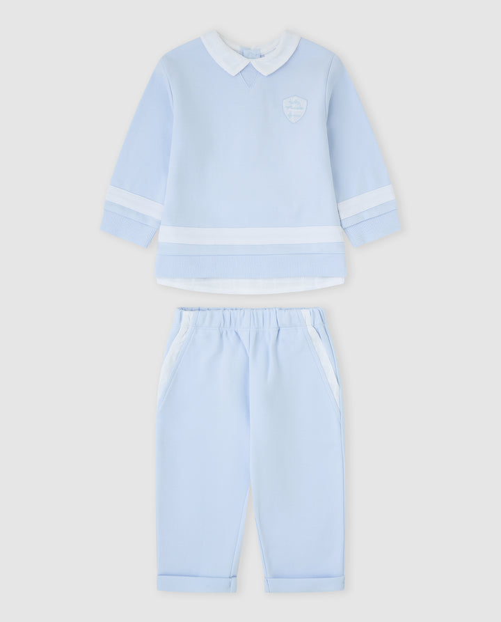 CONJUNTO 2 PZAS. RAYA AZUL BEBÉ