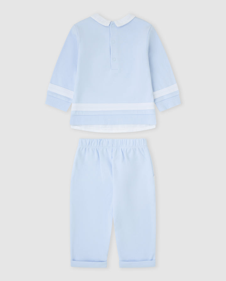 CONJUNTO 2 PZAS. RAYA AZUL BEBÉ