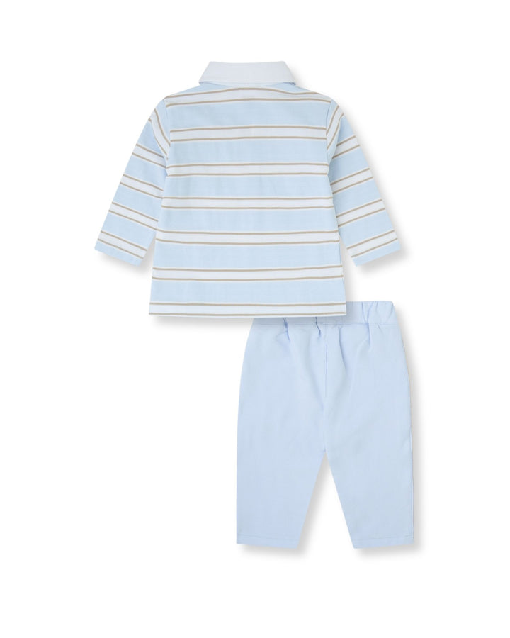 CONJUNTO 2 PZAS. AZUL RAYAS