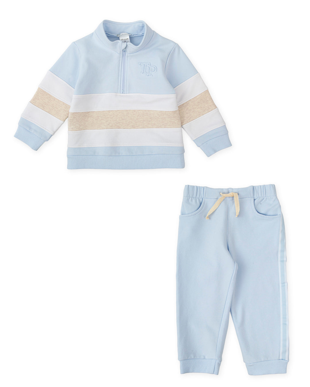 SET DUE PEZZI BLU E SABBIA