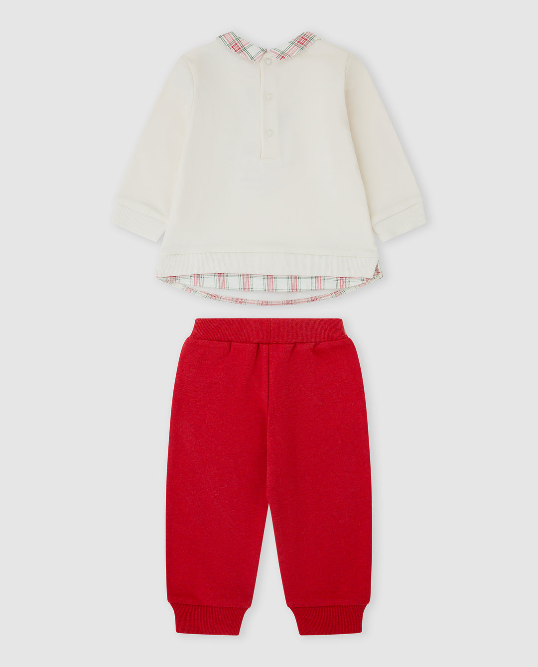 CONJUNTO 2 PZAS. CRUDO Y ROJO