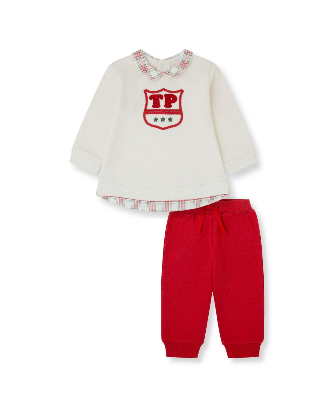 CONJUNTO 2 PZAS. CRUDO Y ROJO