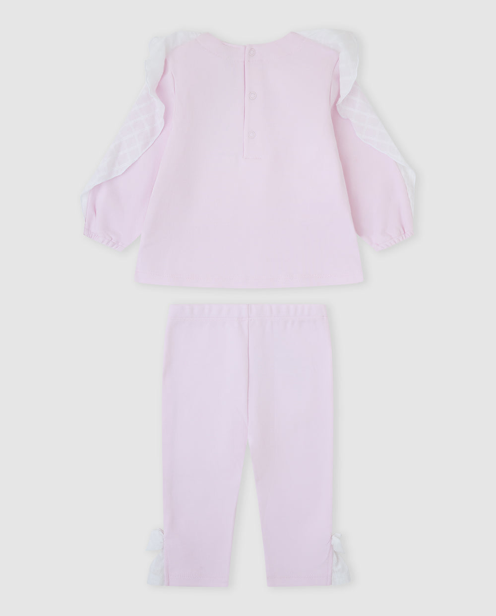 CONJUNTO 2 PZAS ROSA VOLANTE BEBÉ