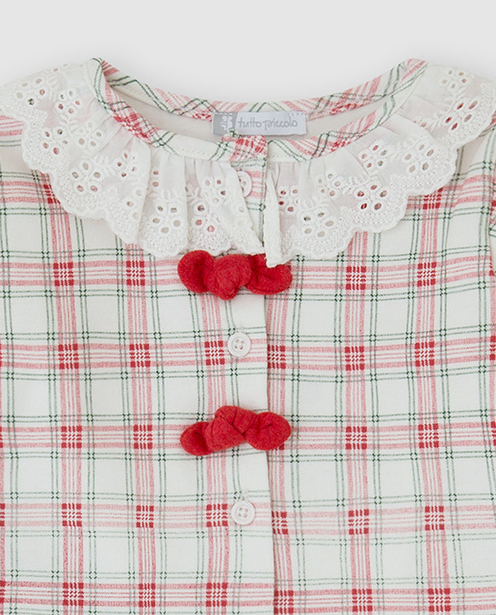 CONJUNTO 2 PZAS. ROJO CUADROS