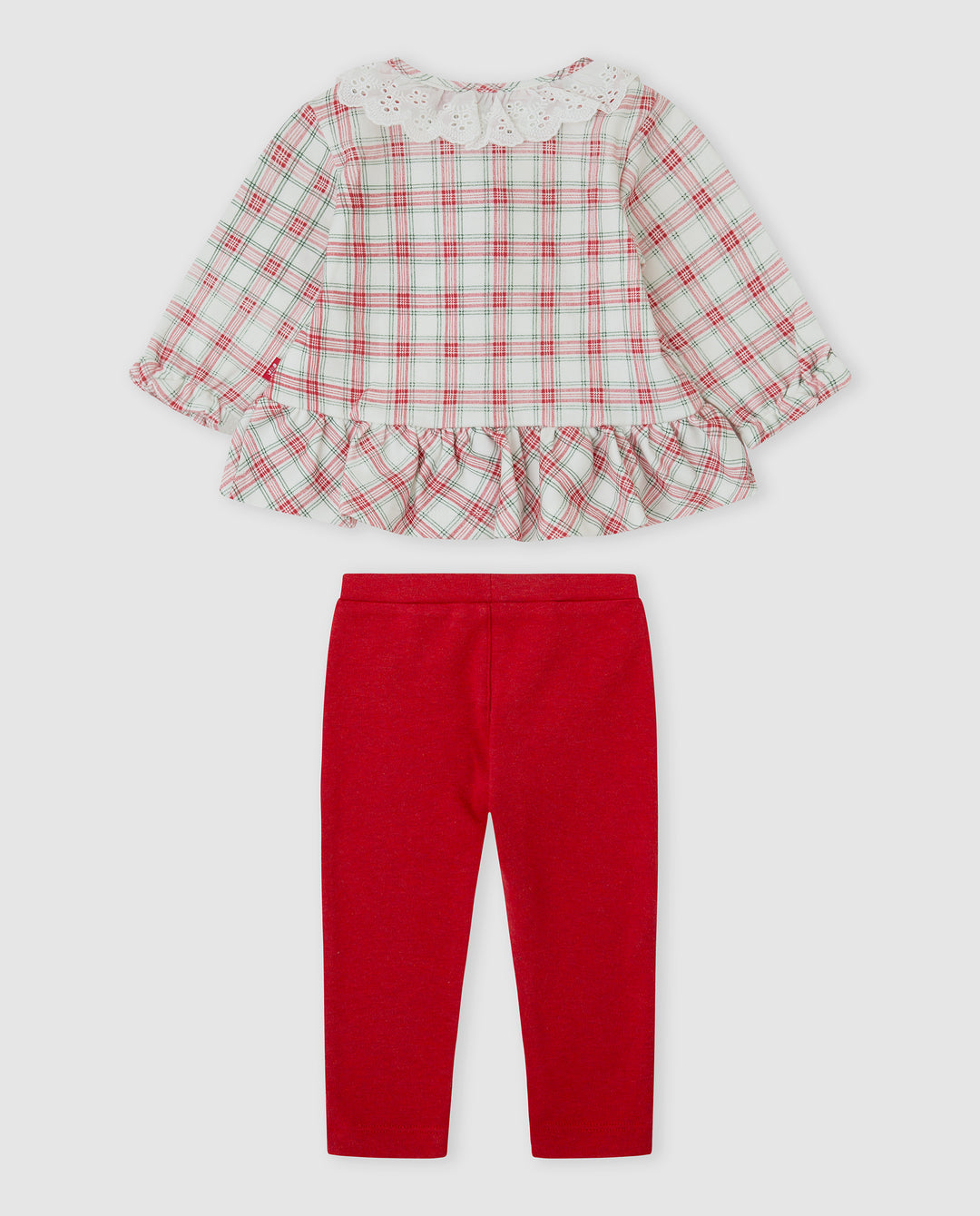 CONJUNTO 2 PZAS. ROJO CUADROS