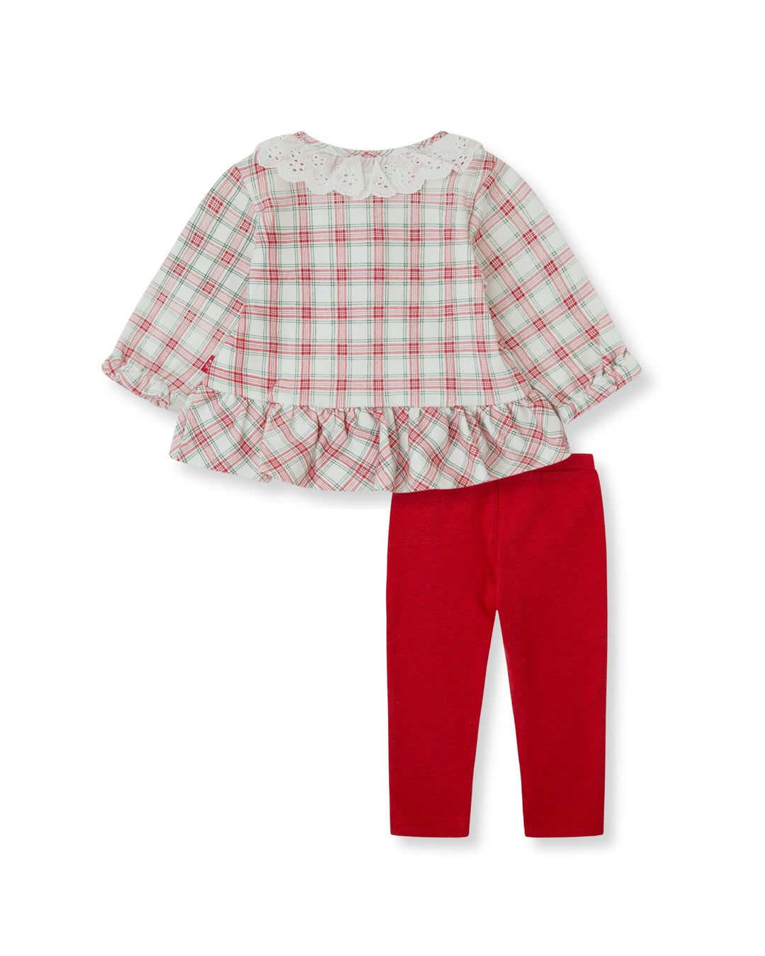 CONJUNTO 2 PZAS. ROJO CUADROS