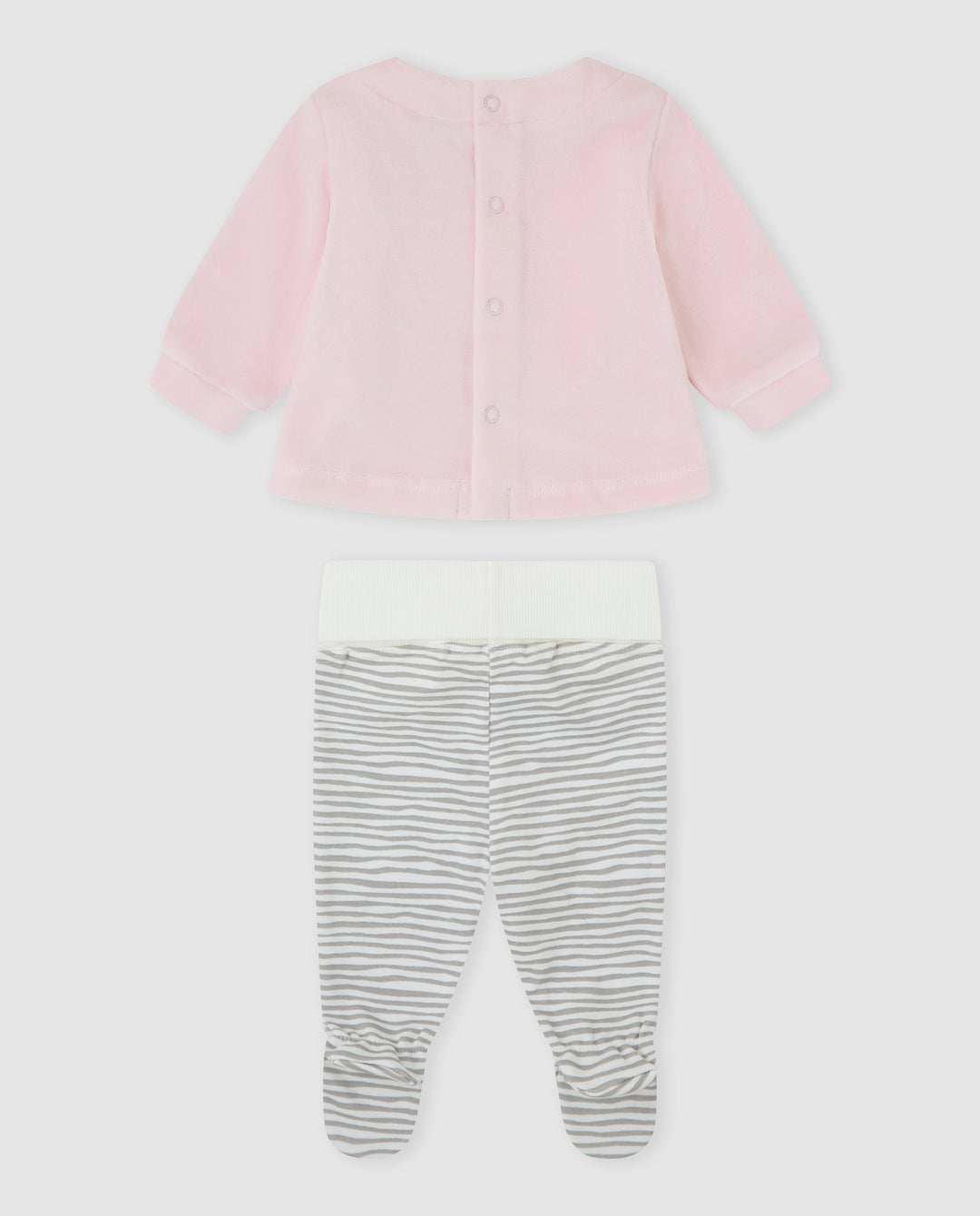 CONJUNTO 2 PZAS. PÉTALO RAYAS ZEBRA RECIÉN NACIDO