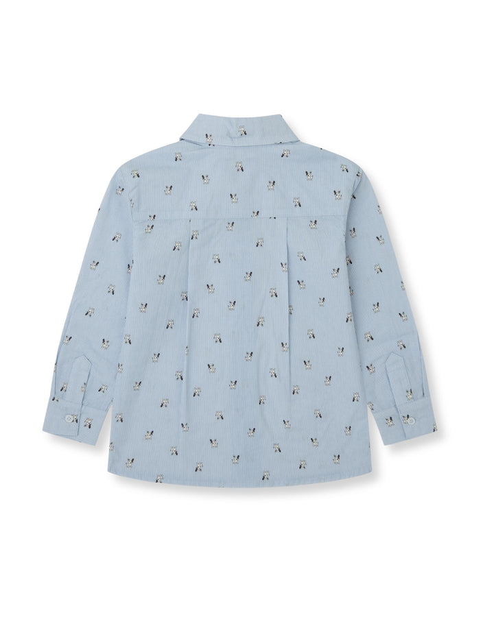 CAMISA AZUL RAYAS PERRITOS