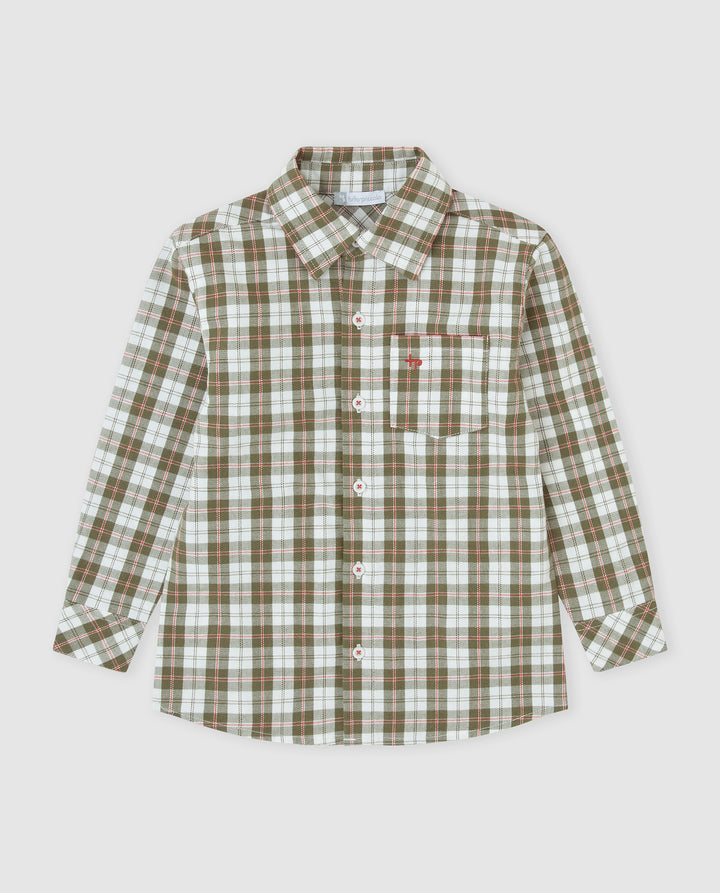 CAMISA CAQUI CUADROS