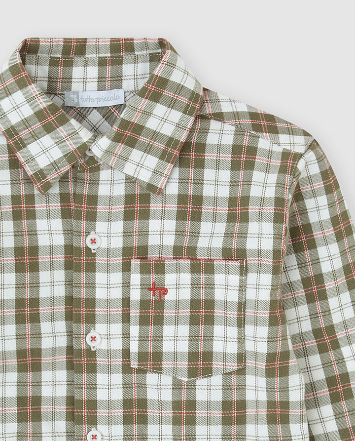 CAMISA CAQUI CUADROS