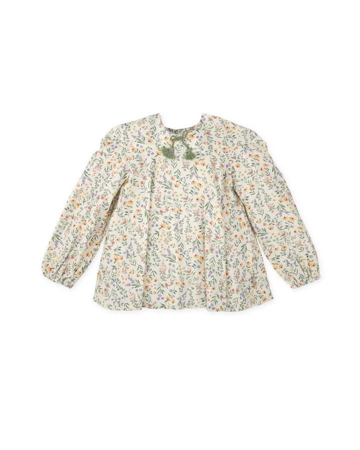 BLUSA MOSTAZA FLORES