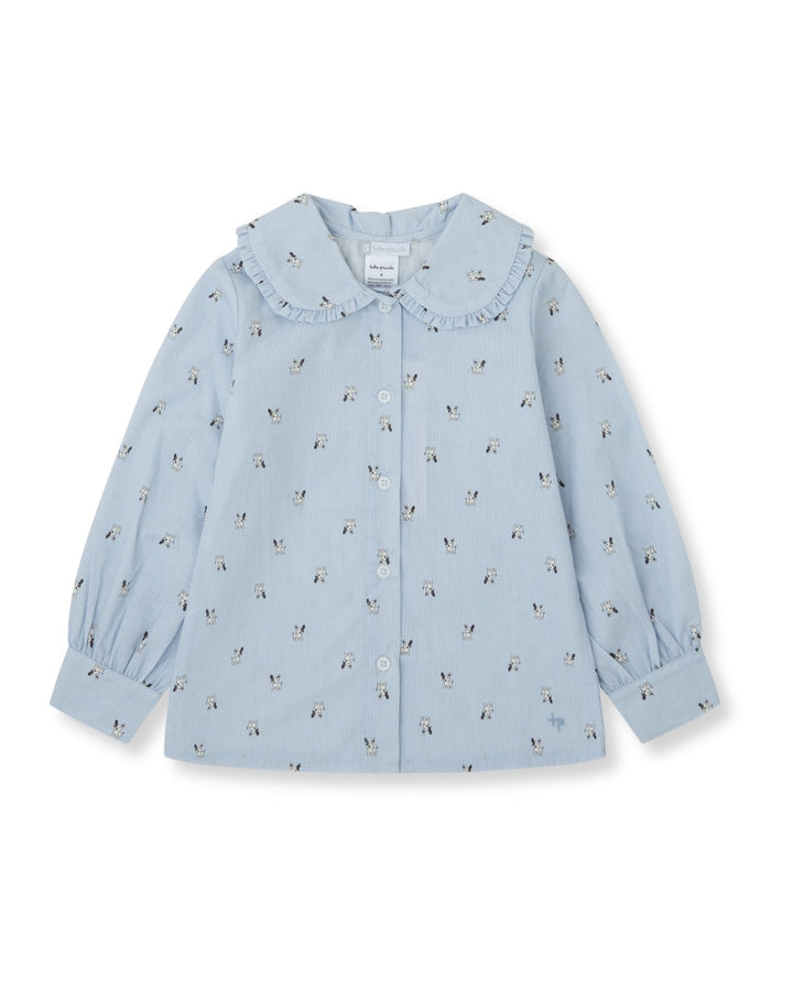 CAMISA AZUL RAYAS PERRITOS