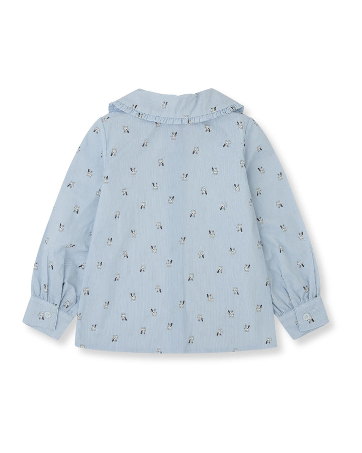 CAMISA AZUL RAYAS PERRITOS
