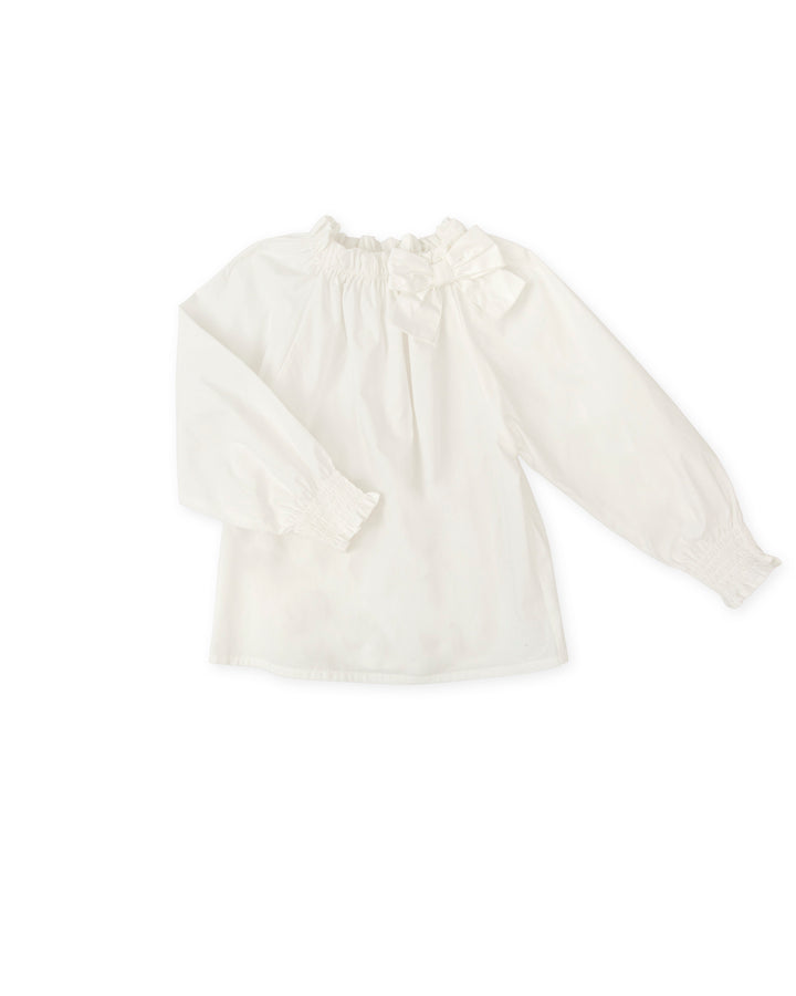 WHITE BLOUSE WITH BOW