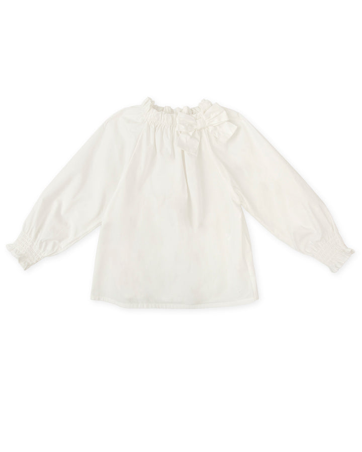 WHITE BLOUSE WITH BOW