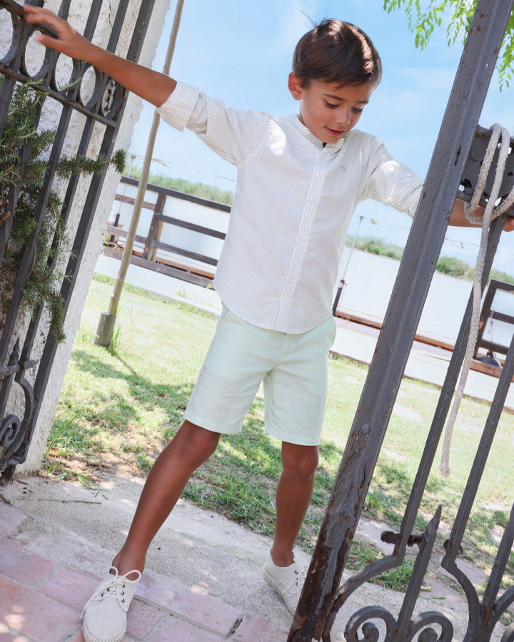 BERMUDA LINO VERDE MAR