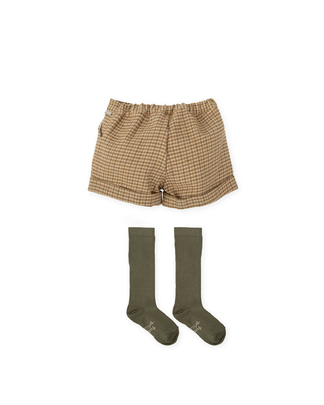 PANTALONCINI A QUADRI CON CALZINI