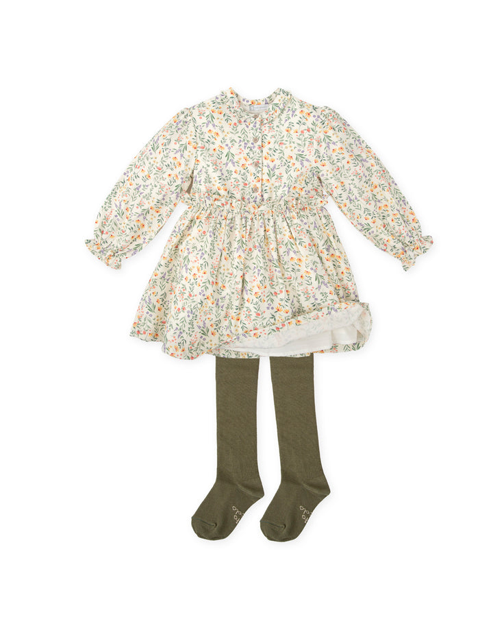 VESTIDO MOSTAZA CON LEOTARDOS