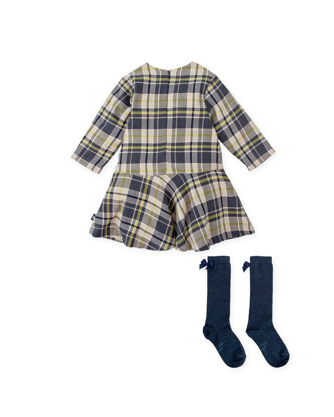 VESTIDO AZUL MARINO CON CALCETINES
